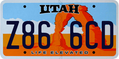UT license plate Z866CD