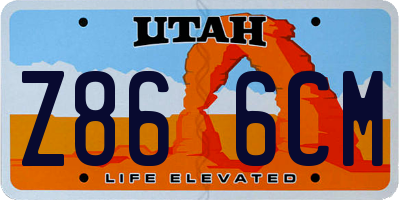 UT license plate Z866CM