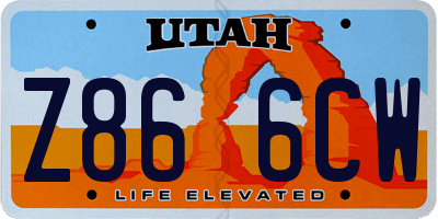 UT license plate Z866CW