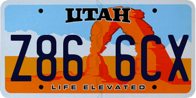 UT license plate Z866CX