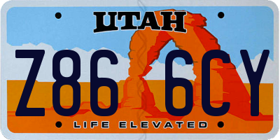 UT license plate Z866CY