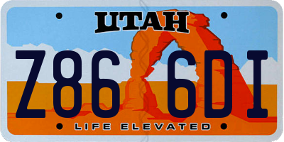 UT license plate Z866DI
