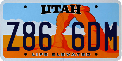 UT license plate Z866DM