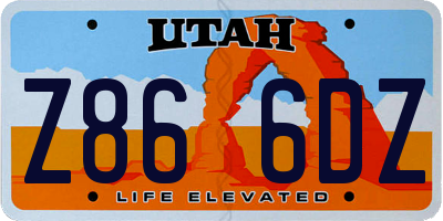 UT license plate Z866DZ