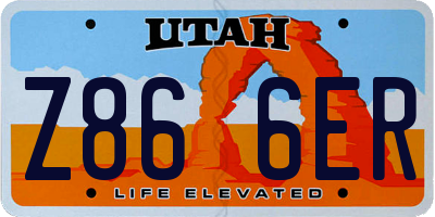 UT license plate Z866ER