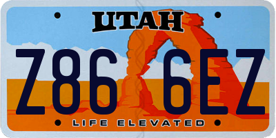 UT license plate Z866EZ