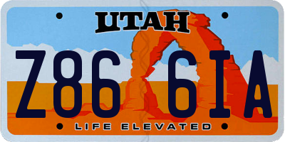UT license plate Z866IA