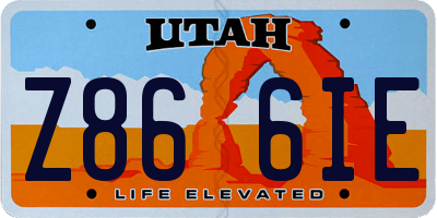 UT license plate Z866IE