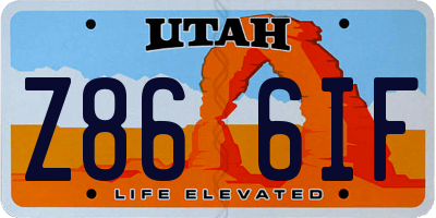 UT license plate Z866IF