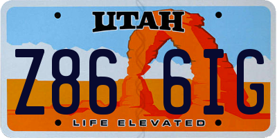 UT license plate Z866IG