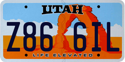 UT license plate Z866IL