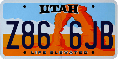 UT license plate Z866JB