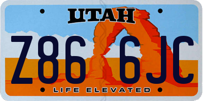 UT license plate Z866JC