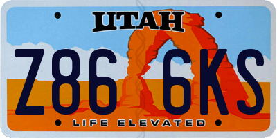 UT license plate Z866KS