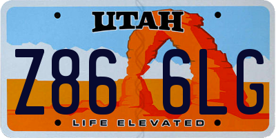 UT license plate Z866LG