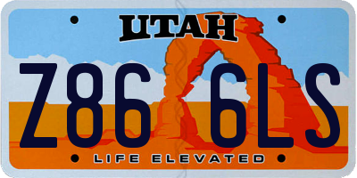 UT license plate Z866LS