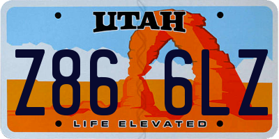 UT license plate Z866LZ