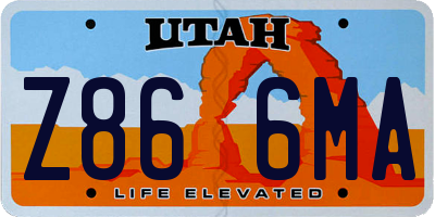 UT license plate Z866MA