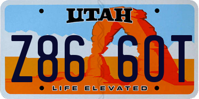 UT license plate Z866OT