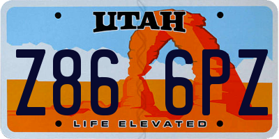UT license plate Z866PZ