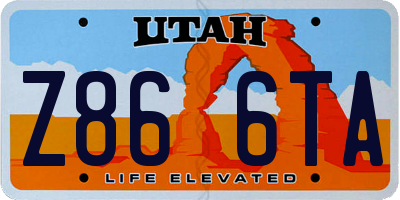 UT license plate Z866TA