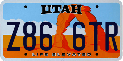 UT license plate Z866TR