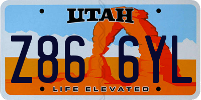 UT license plate Z866YL