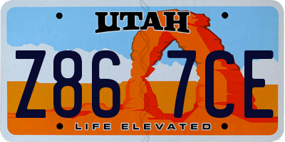 UT license plate Z867CE