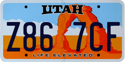 UT license plate Z867CF