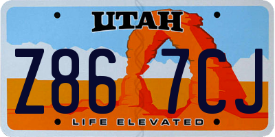 UT license plate Z867CJ