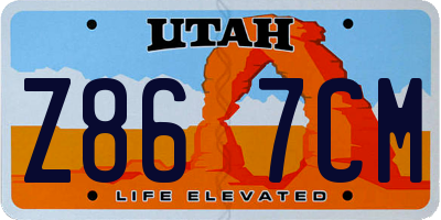 UT license plate Z867CM