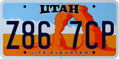 UT license plate Z867CP