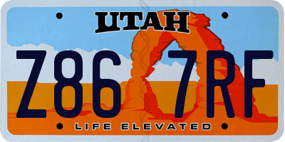 UT license plate Z867RF