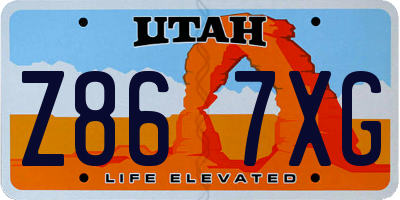 UT license plate Z867XG