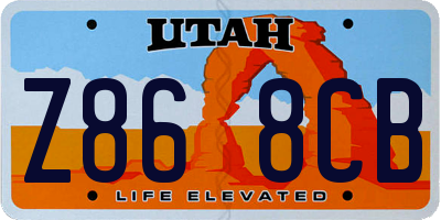 UT license plate Z868CB