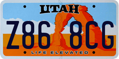 UT license plate Z868CG