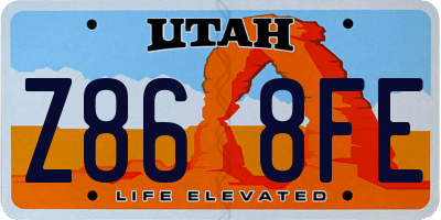 UT license plate Z868FE