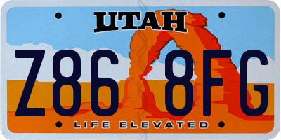 UT license plate Z868FG
