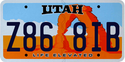 UT license plate Z868IB