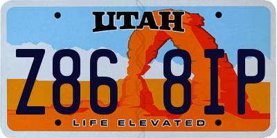 UT license plate Z868IP