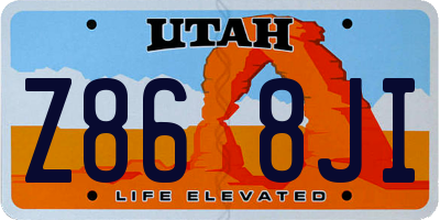 UT license plate Z868JI