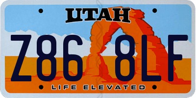 UT license plate Z868LF