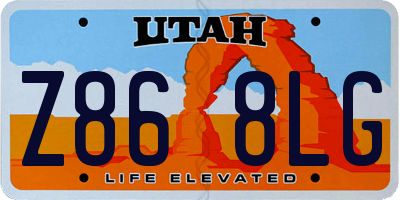 UT license plate Z868LG
