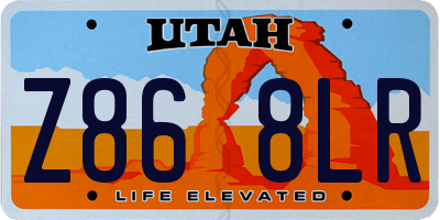 UT license plate Z868LR