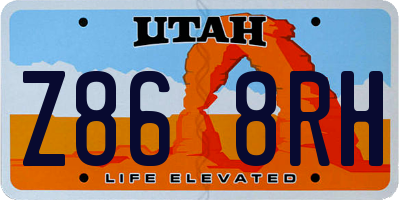UT license plate Z868RH