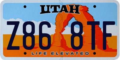 UT license plate Z868TF