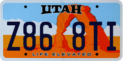UT license plate Z868TI