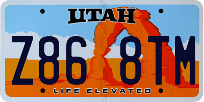 UT license plate Z868TM