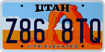 UT license plate Z868TQ