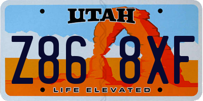 UT license plate Z868XF